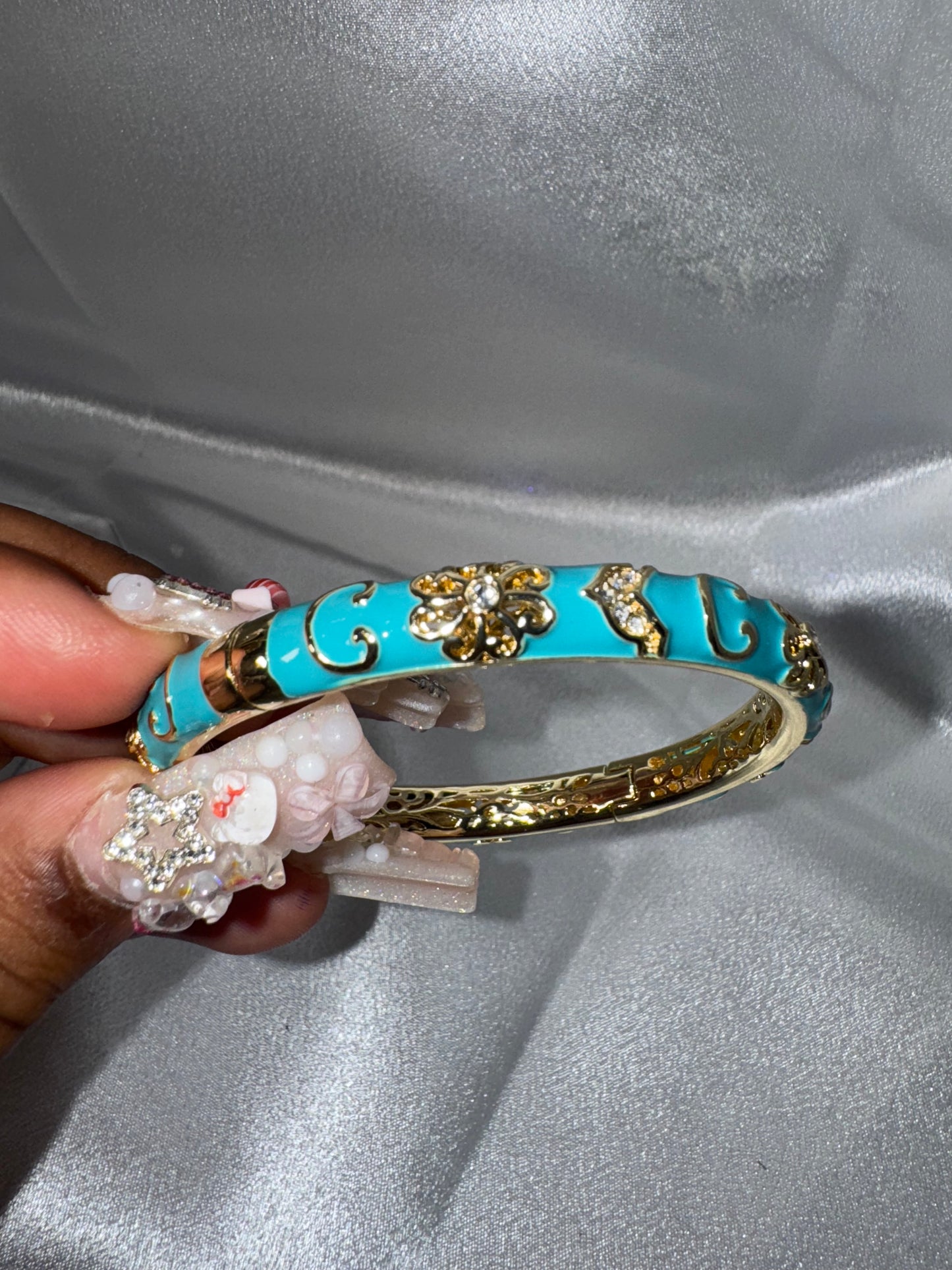Blue + Gold Adult Bracelet