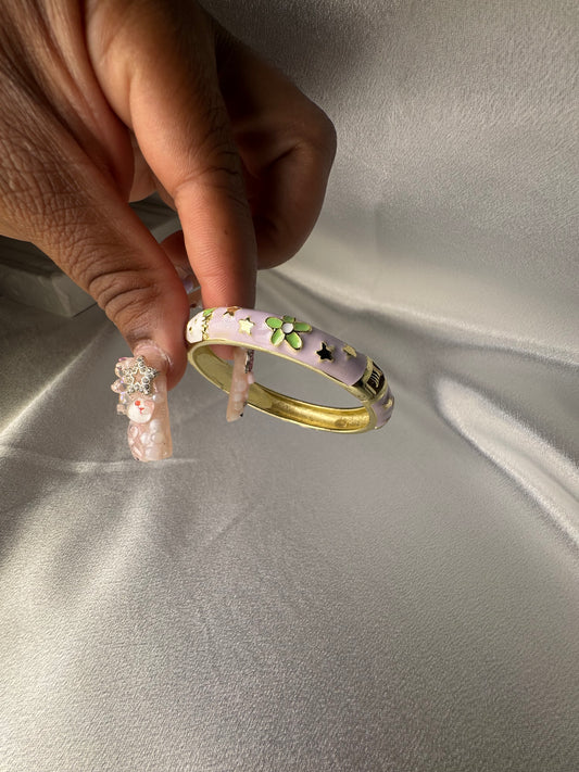 Light Purple+ Green Childrens Hello Kitty Bracelet