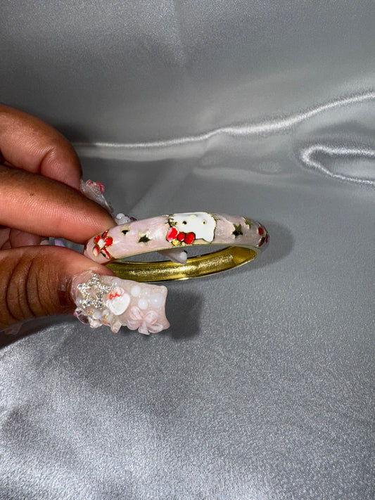 Pearl + Red Childrens Hello Kitty Bracelet