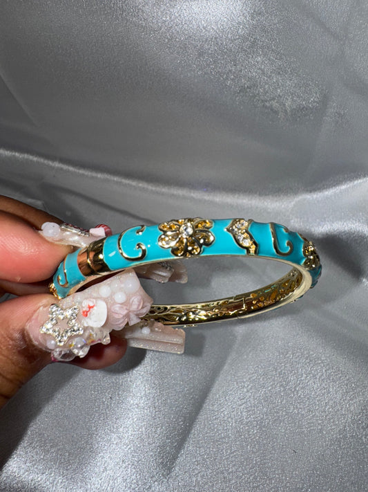 Blue + Gold Adult Bracelet